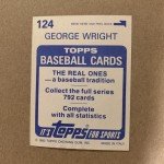 1983 Topps George Wright Baseball Sticker #124