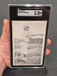 1921 Grover Cleveland Alexander Exhibit Card SGC 1.5