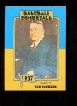 1980 TCMA Baseball Immortals #7 Ban Johnson Card