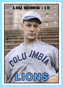 Lou Gehrig Baseball Trading Card ACEO Art Card
