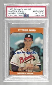 Warren Spahn 1985 TCMA Cy Young Autograph