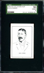 Buck Ewing 1950 Callahan Baseball Card - Graded SGC 4