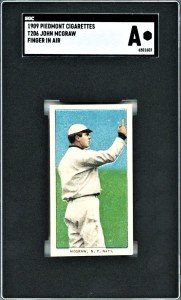 1909 T206 John McGraw Finger in Air Card