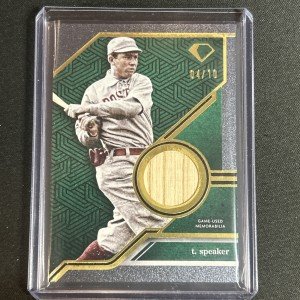 Tris Speaker Topps Diamond Icons Rare Game Bat