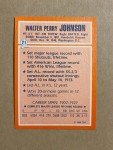Walter Johnson 1985 All-Time Record Baseball Card