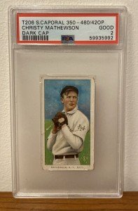T206 Christy Mathewson Dark Cap - Pop 2