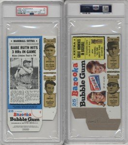 1969 Bazooka Baseball Full Box - Babe Ruth & More