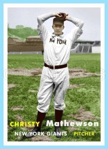 Christy Mathewson Baseball Trading Card - ACEO Art