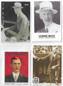 Connie Mack Baseball Card Lot - 4 Cards