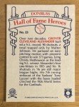 1983 Donruss Grover Cleveland Alexander #23 Card