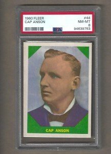 1960 Fleer Cap Anson #44 PSA 8 Card