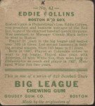 Eddie Collins 1933 Goudey Boston Red Sox Card