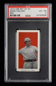 1910 E98 Eddie Collins Red PSA 4 Card