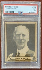 1940 Play Ball Connie Mack Baseball Card PSA 3.5