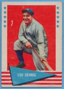 1961 Fleer Lou Gehrig New York Yankees Card
