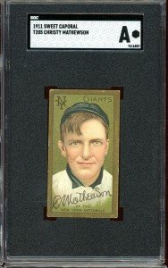 1911 T205 Christy Mathewson Baseball Card SGC A
