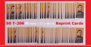 50 Honus Wagner T-206 Reprint Tobacco Cards