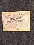1961 Topps Babe Ruth Baseball Card