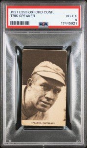 1921 E253 Tris Speaker Oxford Confectionary Card