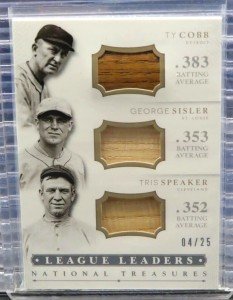 2014 National Treasures Ty Cobb Bat Relic /25
