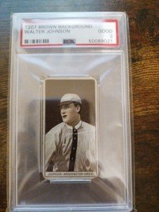 1912 T207 Walter Johnson Brown Border Card