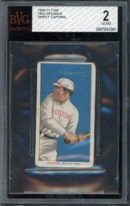 Tris Speaker 1909-1911 T206 Boston Red Sox Rookie Card
