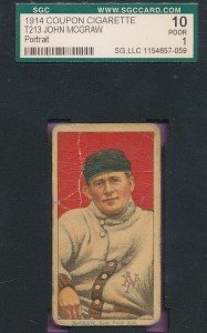 John McGraw 1914 T213-2 Sports Card