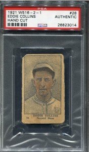 Eddie Collins 1920 W516-2-1 Hand Cut Card #28