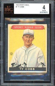 Ty Cobb 1933 Sport Kings Card #1 - Rare!