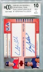 Clayton Kershaw 2005 Upper Deck USA Dual Auto