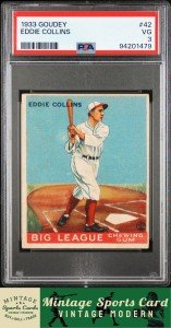 Eddie Collins 1933 Goudey #42 Sports Card