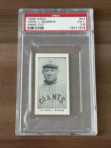 1928 W502 John McGraw HOF Card - PSA 3.5