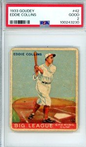 1933 Goudey Eddie Collins Rookie Baseball Card