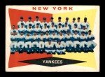 1960 Topps #332 New York Yankees Baseball Card