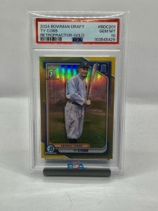 Ty Cobb 2024 Bowman Draft True Gold SP Card