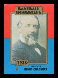 1980 SSPC Baseball Immortals Henry Chadwick Card