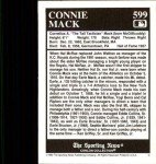 1992 Conlon TSN Connie Mack Baseball Card #599