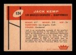 1960 Fleer Jack Kemp Rookie Card #124