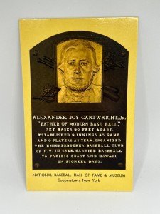 Alexander Cartwright Hall of Fame Plaque Postcard