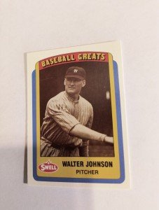 Walter Johnson 1990 Swell Baseball Greats Card