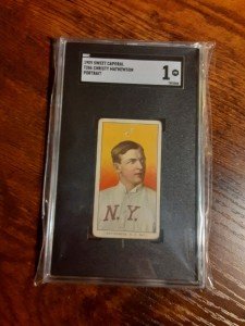 1909 T206 Christy Mathewson Portrait Card SGC 1