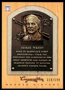 2012 Panini Cooperstown George Wright #89 Bronze Card