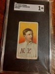 1909 T206 Christy Mathewson Portrait Card SGC 1