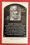 Henry Chadwick HOF Plaque Postcard - Artvue 1956-63