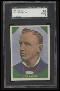 1960 Fleer Cap Anson Baseball Card - Chicago Cubs