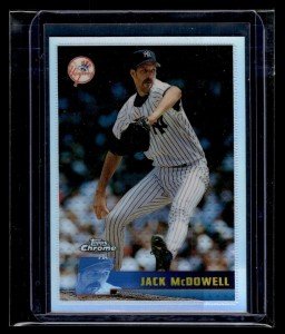 1996 Topps Chrome Refractor Jack McDowell Yankees Card