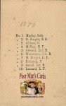 1869 Cincinnati Red Stockings D.R. Town Card Reprint