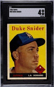 Duke Snider 1958 Topps #88 SGC 4 Card