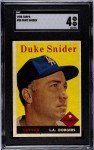 Duke Snider 1958 Topps #88 SGC 4 Card