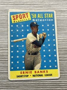 Ernie Banks 1958 Topps All-Star Baseball Card